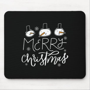 Tapis De Souris Joyeux Noël Famille Snowman Noël Hommes Noël