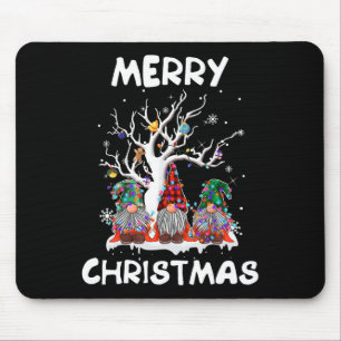 Tapis De Souris Joyeux Noël Gnomes Amusants Noël Famille Hommes Fe