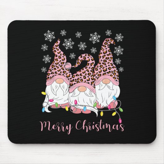 Tapis De Souris Joyeux Noël Gnomes Xmas Famille Gnomes Aime-moi (Devant)