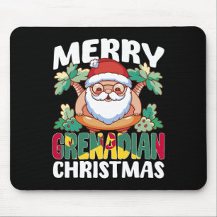 Tapis De Souris Joyeux Noël Grenadien Drôle Grenade Plage de Noël