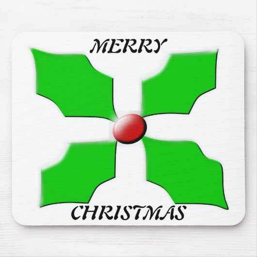Tapis De Souris Joyeux Noël Holly Mousepad (Devant)