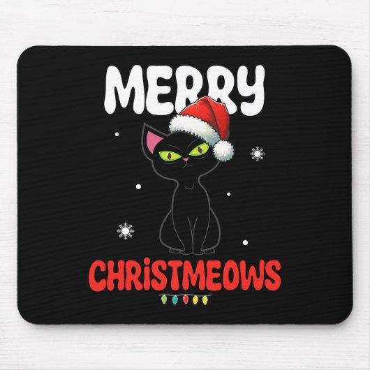 Tapis De Souris Joyeux Noël Jolly Chat Noël Enfants (Devant)