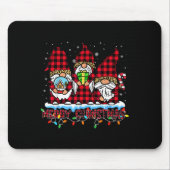 Tapis De Souris Joyeux Noël Light mignonne Gnome Family Matching G (Devant)