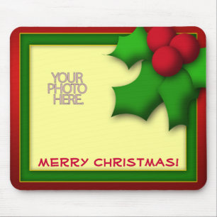 Tapis de souris Joyeux Noël Modèle de photo Person