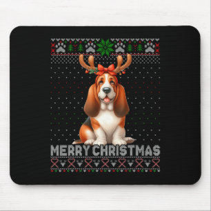 Tapis De Souris Joyeux Noël Pari Hound Amoureux de les chiens Vila