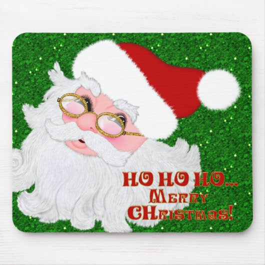 Tapis De Souris Joyeux Noël Père Noël Face-Computer Mouse pad (Devant)