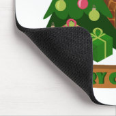 Tapis De Souris Joyeux Noël près de la cheminée bonfire xmas arbre (Coin)