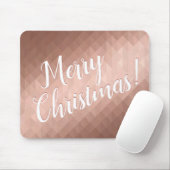 Tapis De Souris Joyeux Noël rose or (Avec souris)