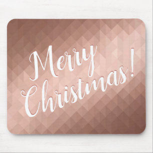 Tapis De Souris Joyeux Noël rose or