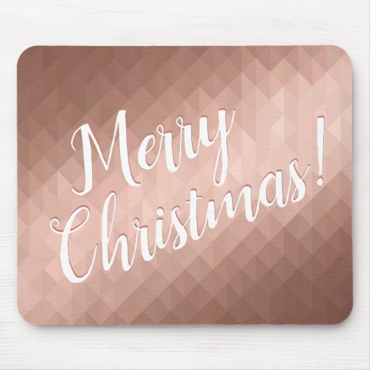 Tapis De Souris Joyeux Noël rose or (Devant)