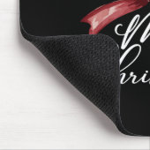 Tapis De Souris Joyeux Noël Rouge Coquette Bow Joyeux Et Lumineux (Coin)