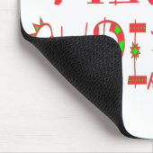 Tapis De Souris Joyeux Noël Texte Motif Design : Art Festif (Coin)