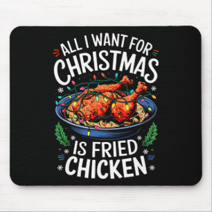 Tapis De Souris Joyeux Noël Tout Ce Que Je Veux Pour Le Poulet Fri