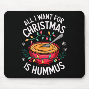 Tapis De Souris Joyeux Noël Tout Ce Que Je Veux Pour Noël Hummus M