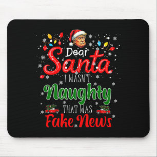 Tapis De Souris Joyeux Noël Trump Cher Père Noël Fausse Nouvelle D