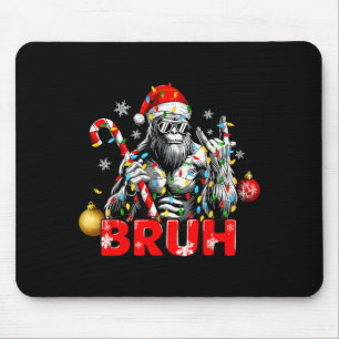 Tapis De Souris Joyeux Noël Vintage Bigfoot Rock On Xmas