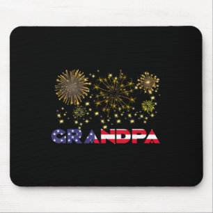 Tapis De Souris Joyeux Nouvel An 2025 Grandpa American Flag Family