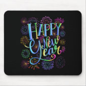 Tapis De Souris Joyeux Nouvel An 2026 Feu d'artifice (Devant)