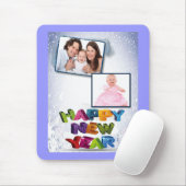 Tapis De Souris Joyeux Nouvel An Ajouter votre photo Souris Pad (Avec souris)