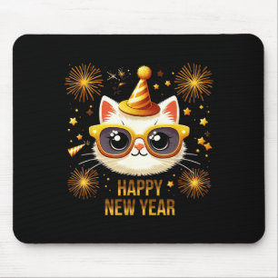 Tapis De Souris Joyeux Nouvel An Feu d'artifice de fête du Nouvel