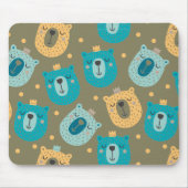 Tapis De Souris Joyeux Ours Kings (Devant)