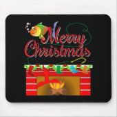 Tapis De Souris Joyeux pêcheur de Noël Stocker (Devant)