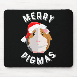 Tapis De Souris Joyeux Pigmas mignon et drôle Guinée Cochon Noël