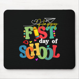 Tapis De Souris Joyeux Premier Jour De L'École Retour À L'École En