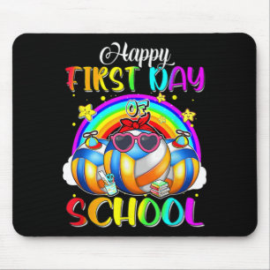 Tapis De Souris Joyeux Premier Jour De L'École Volley-ball Arc En