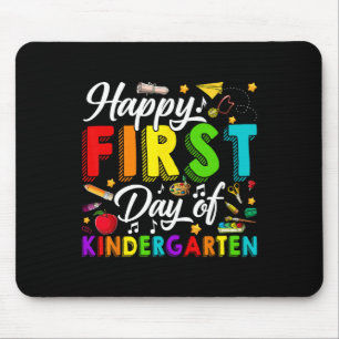 Tapis De Souris Joyeux premier jour de maternelle retour à l'école