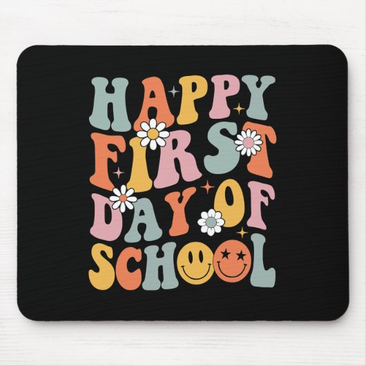Tapis De Souris Joyeux Premier Jour D'Enseignants À L'École Enfant (Devant)