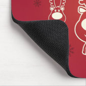 Tapis De Souris Joyeux rennes de Noël (Coin)