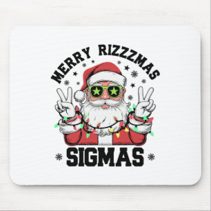 Tapis De Souris Joyeux Rizz Mas Sigmas Funny Père Noël