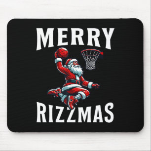 Tapis De Souris Joyeux Rizzmas Noël drôle Santa Claus Sketll B