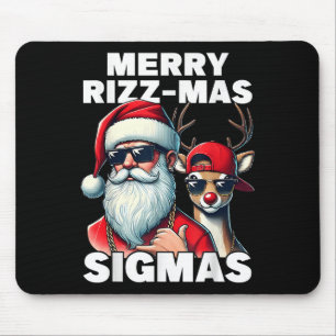 Tapis De Souris Joyeux Rizzmas Sigmas Gen Alpha Drôle Noël San
