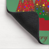 Tapis De Souris Joyeux sapin rouge vert (Coin)