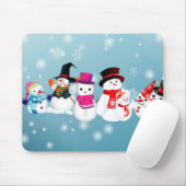 Tapis De Souris Joyeux Snowmen (Avec souris)