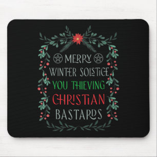 Tapis De Souris Joyeux solstice d'hiver, voleur de Noël chrétien
