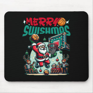Tapis De Souris Joyeux Swishmas Noël Noël Noël Basketball Funny