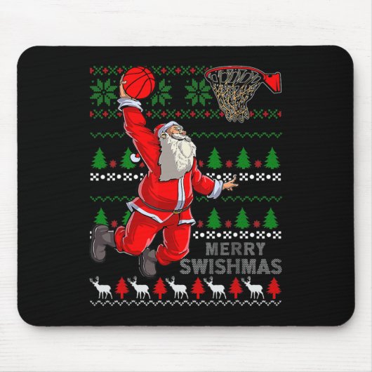 Tapis De Souris Joyeux Swishmas Père Noël Bysketbyll Byll Vileux N (Devant)