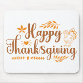 Tapis De Souris Joyeux Thanksgiving (Devant)