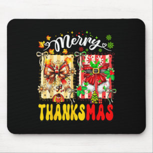 Tapis De Souris Joyeux Thanksmas Thanksgiving Noël Coquette Bo