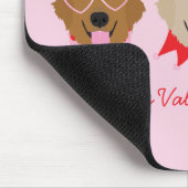 Tapis De Souris Joyeux Valentines Day Golden Retriever Dogs (Coin)