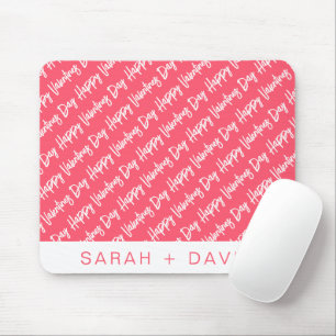 Tapis De Souris Joyeux Valentines Day Motif de script moderne
