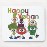 Tapis De Souris Joyeux Vegan<br><div class="desc">Si vous êtes végétalien et que vous aimez les modèles mignons, vous allez rire de nos T-shirts, tasses, magnets, cartes, autocollants, sacs fourre-tout, porte - clés, mousepads, sweat - shirts à capuche, gardiens et autres vêtements végétaliens avec des légumes stupides aux grands yeux, y compris une carotte, un brocoli, un...</div>
