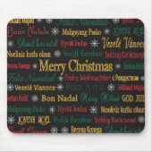 Tapis De Souris Joyeux voeux de Noël dans une langue différente | (Devant)