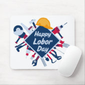 Tapis De Souris Joyeux week-end de la journée du travail (Avec souris)