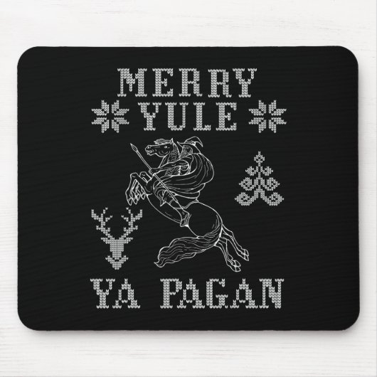 Tapis De Souris Joyeux Yule Ya Pagan Odin Sur Sleipnir Viking Chri (Devant)