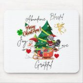 Tapis De Souris Joyful Christmas Mouse Pad | Holiday Desk Gift (Devant)