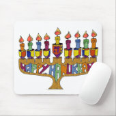 Tapis De Souris Judaica Happy Hanukkah (Avec souris)
